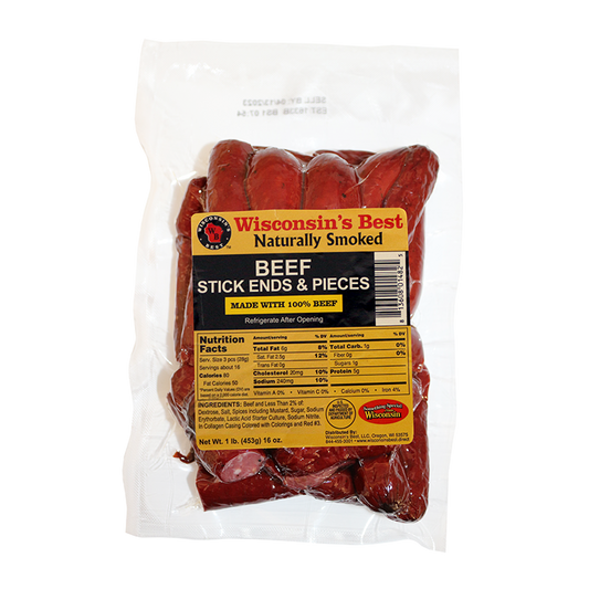 Pack of beef stick ends and pieces
