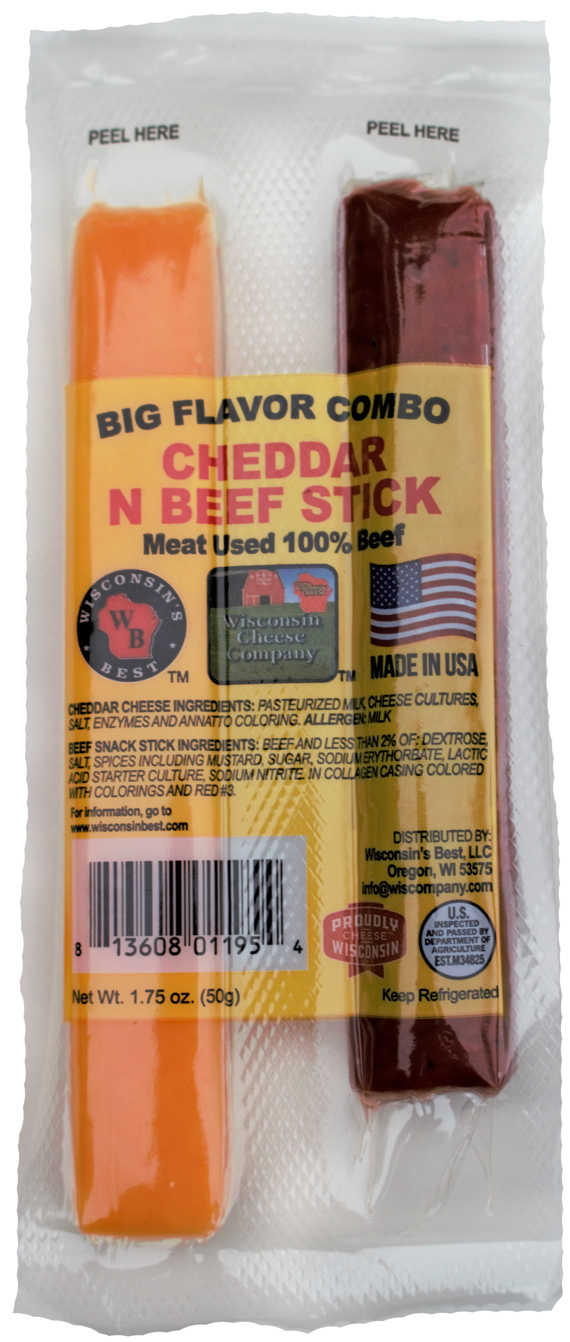 Cheddar Cheese N Beef Stick combo pack