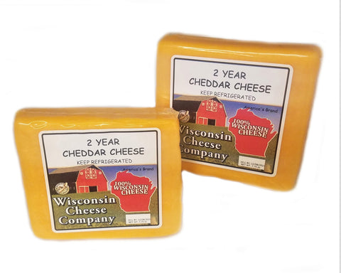 2 Year Aged Cheddar Cheese Blocks, 7.75 oz. Per Block, Wisconsin Cheese Company™