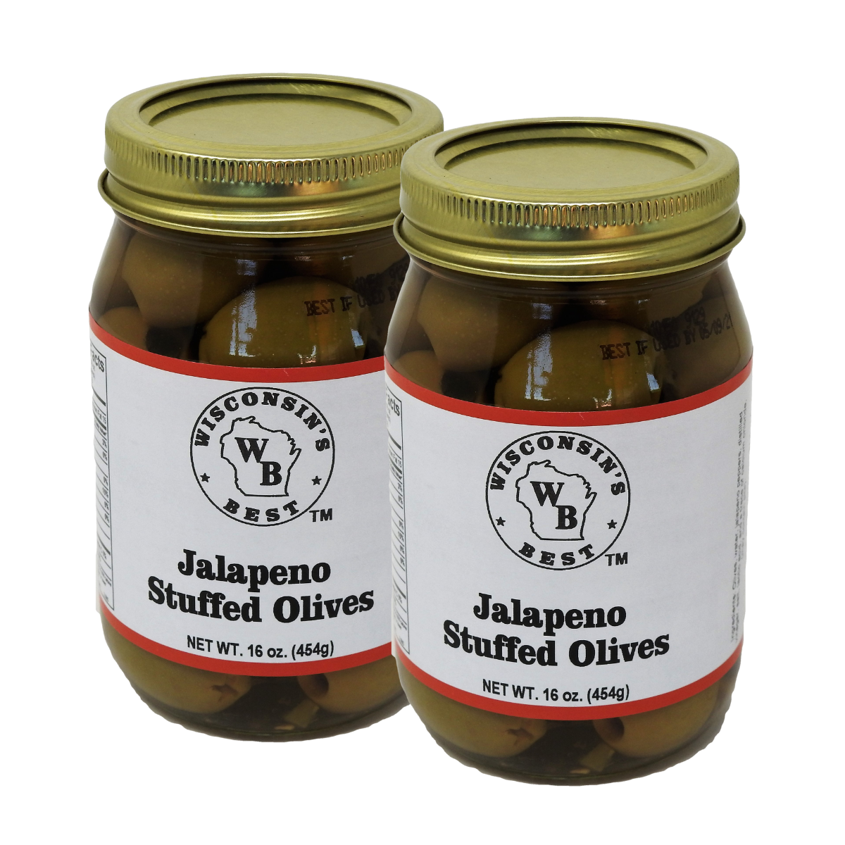 Two jars  of Jalapeno Stuffed Olives