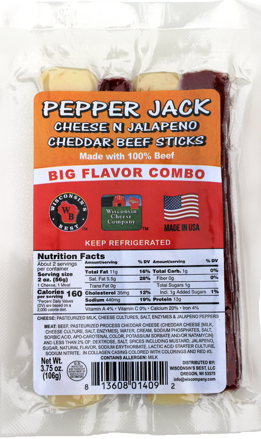Pepper Jack N Beef Stick Combo