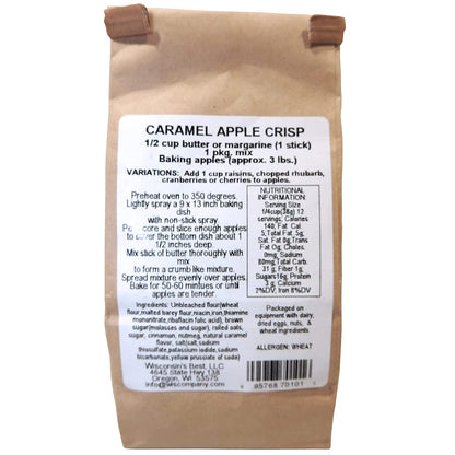 Wisconsin's Best Caramel Apple Crisp Mix, 16 oz. (Pack of 2) A Great Gift for Mother's Day!