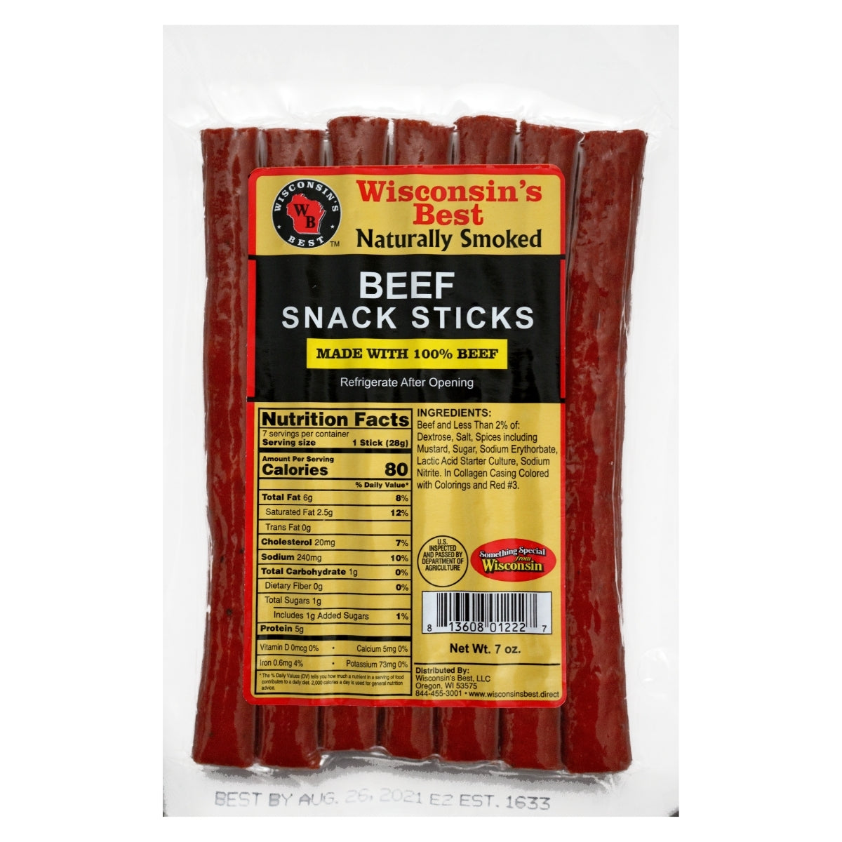 Pack of beef snack sticks