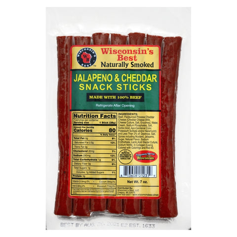 Jalapeno & Cheddar Sausage Stick 7 oz. Per Pack, Wisconsin's Best™