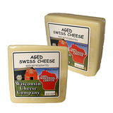 Wisconsin Aged Swiss Cheese Blocks, 7 oz. Per Block, Cheese and Cracker Snack, Cheese Gifts.