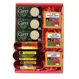 "Ultimate 100% Wisconsin Cheddar Cheese, Sausage & Cracker, BIG DELUXE" Gift Box, Cheese and Sausage Assortment Sampler Gift.