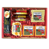 Wisconsin BIG DELUXE Cheese Sampler, Sausage & Cracker" Gift Basket, 100% Wisconsin Cheese Assortment Sampler Gift Box.  A Great Christmas Food Gift, Gourmet Holiday Gift Box.