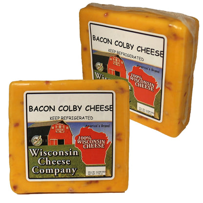 Two blocks of Bacon Colby Cheese