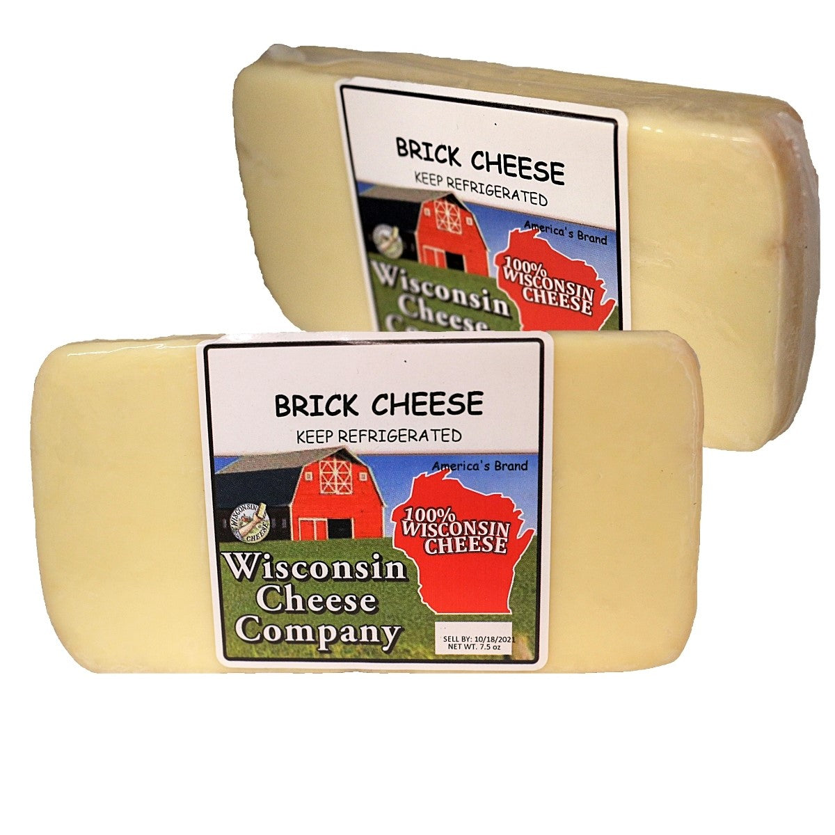 Two blocks of Brick Cheese