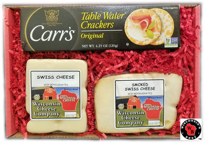 Wisconsin Classic Swiss Cheese & Cracker Gift Box, Wisconsin Cheese Company™ Christmas Favorite Gift