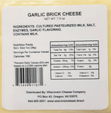 Garlic Brick Cheese Blocks, 7 oz. Per Block, Wisconsin Cheese Company™ Sandwich Cheese Snack