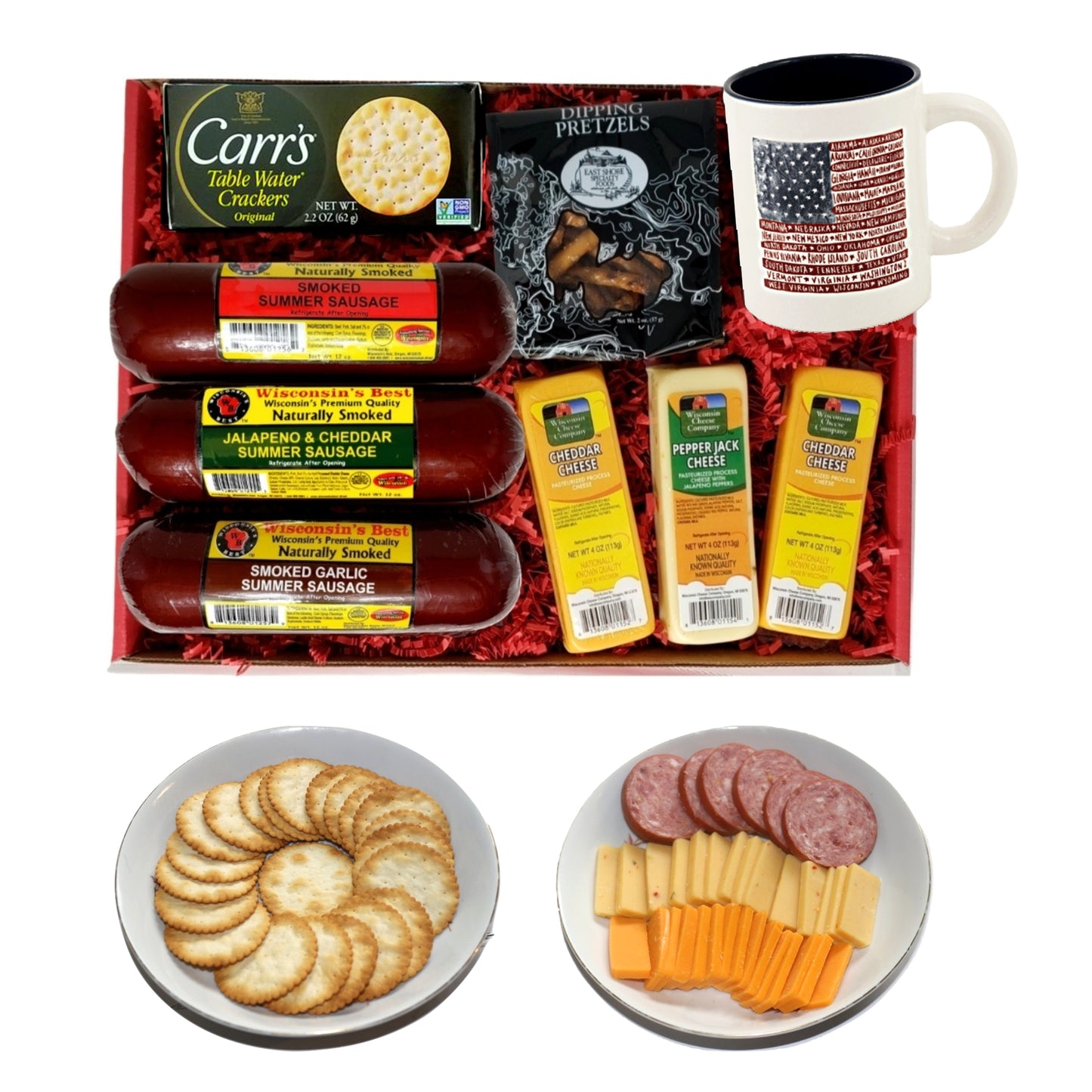"Ultimate USA" Gift Box, Wisconsin Cheese Company™. A Great Gift for Birthdays or Mother's Day