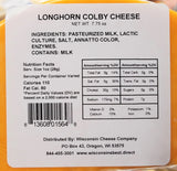 Longhorn Colby Cheese Blocks, 7.75 oz. Per Block, Wisconsin Cheese Company™