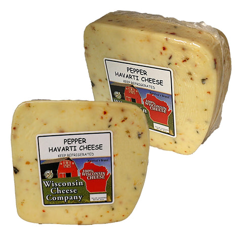 Pepper Havarti Cheese Blocks, 15 oz. Per Block, Wisconsin Cheese Company™