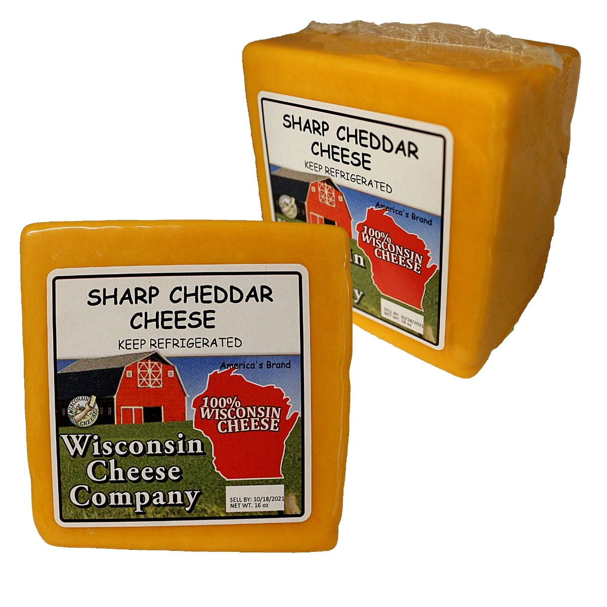 Two blocks of Sharp Cheddar Cheese