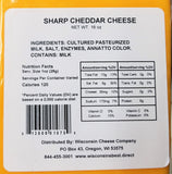 Sharp Cheddar Cheese Blocks, 15 oz. Per Block, Wisconsin Cheese Company™