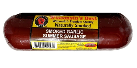 Smoked Garlic Summer Sausage 12 oz, 1 Count, Wisconsin's Best™