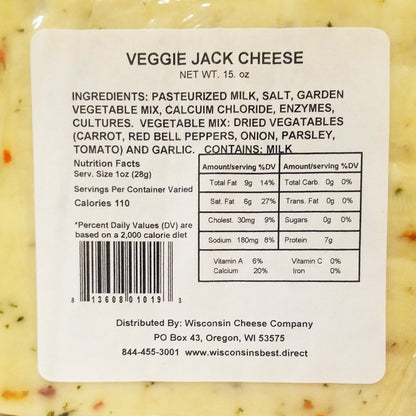 Veggie Jack Cheese Blocks, 15 oz. Per Block, Wisconsin Cheese Company™ Cheese and Crackers