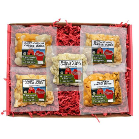 Wisconsin Famous & Fresh Cheese Curd Sampler Gift Box, A Holiday Cheese Assortment, Great Christmas Cheese Gift