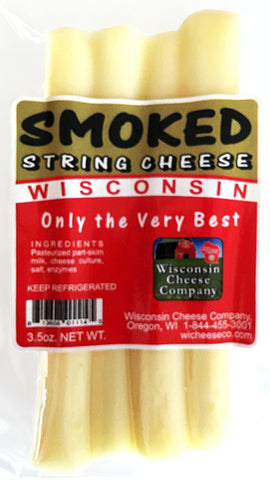 Smoked String Cheese, 3.5 oz. Per Stick, 12 Count, Wisconsin Cheese Company™